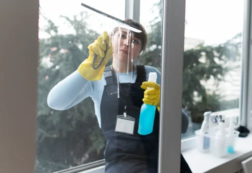 Nettoyage de vitres intérieures et extérieures à la Romagne